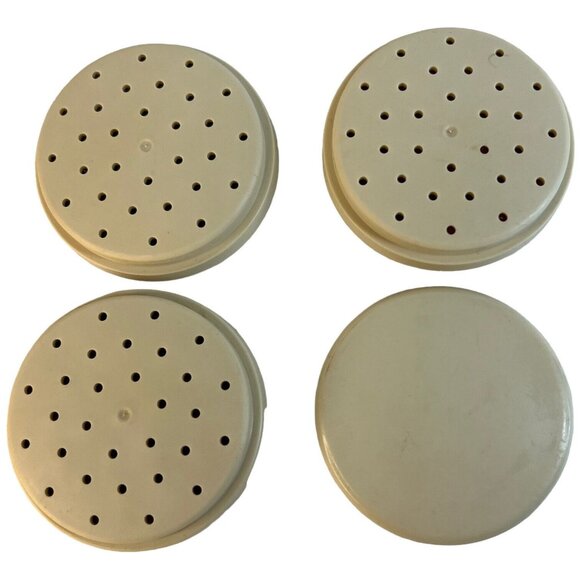 Tupperware Stackable Spice Shakers 1308 Brown Orange Yellow Harvest Color VTG - Picture 7 of 9